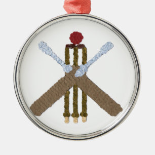 Cricket Round Christmas Tree Decoration