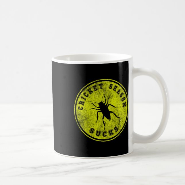 Cricket Season Sucks Black Field Cricket Invasion  Coffee Mug (Right)
