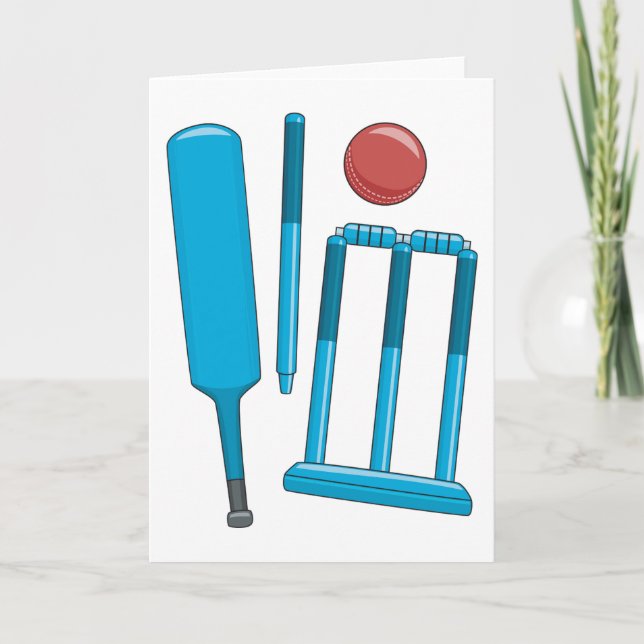 Cricket Set Sport Greeting Cards (Front)