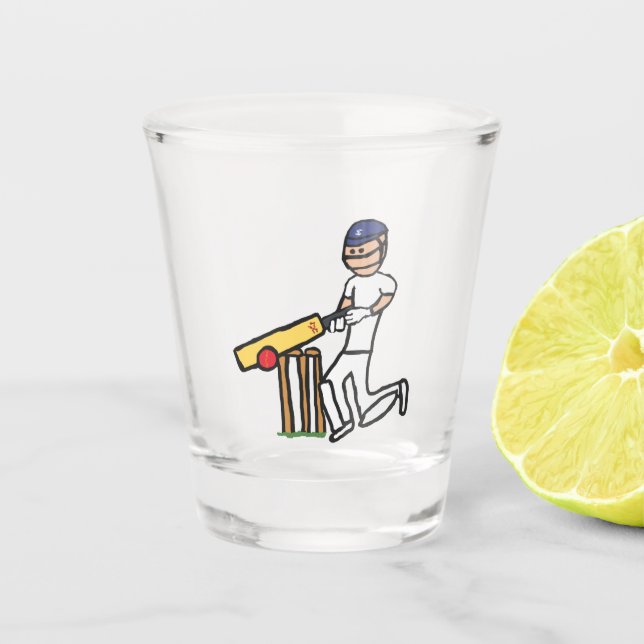 Cricket Shot Glass (Front)