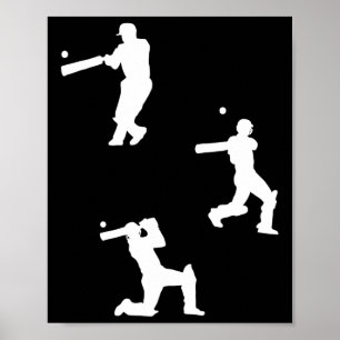Cricket Silhouette - Cricketing - Cricket Poster
