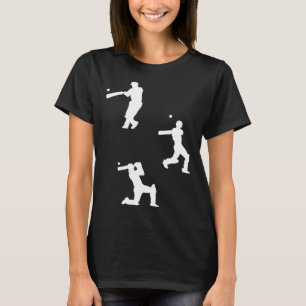 Cricket Silhouette - Cricketing - Cricket T-Shirt