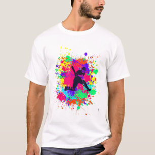Cricket Splashes For Sport And Cricket Star Player T-Shirt