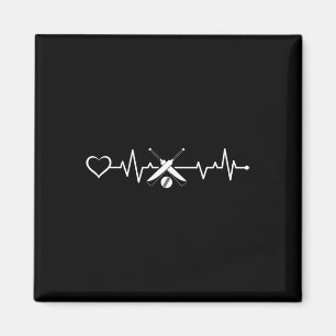Cricket Sport Cricket Heartbeat Cricket Player Magnet