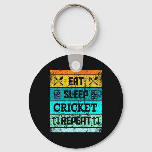 Cricket Sport Cricket Team Eat Sleep Cricket Jerse Key Ring