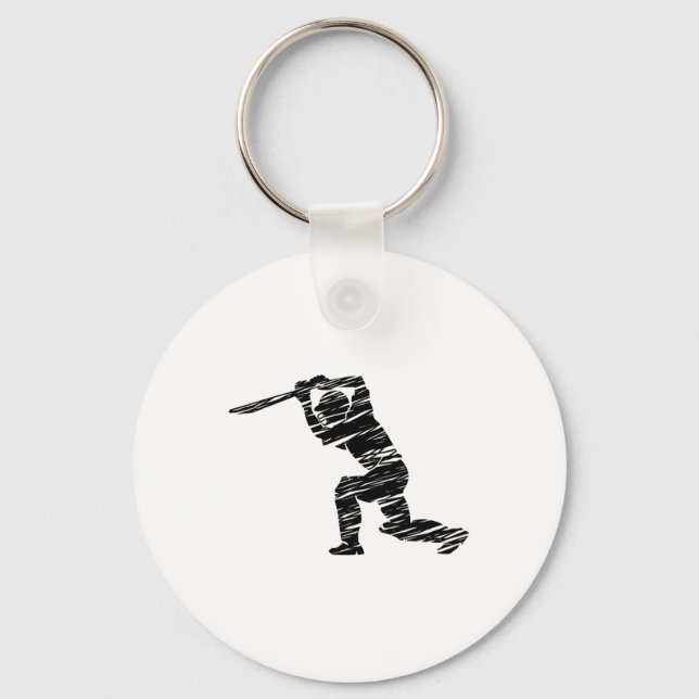 Cricket Sport Player 1  Key Ring (Front)