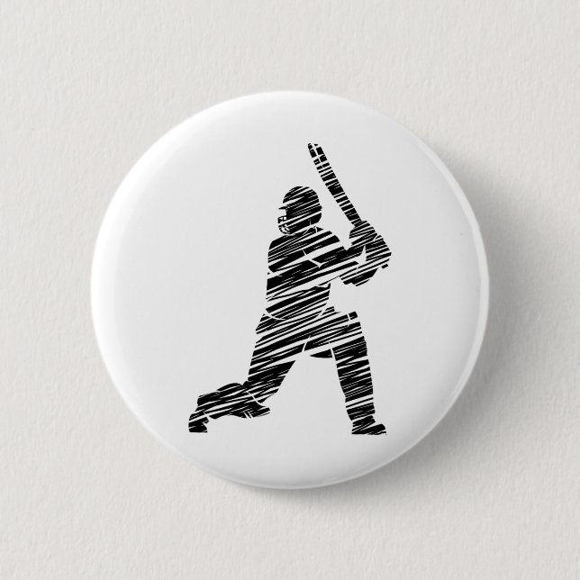 Cricket Sport Player 8  6 Cm Round Badge (Front)