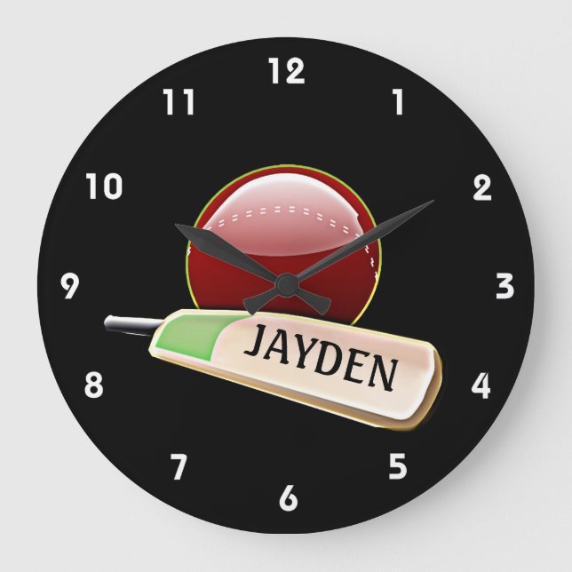 Cricket Sports Design Clock (Front)