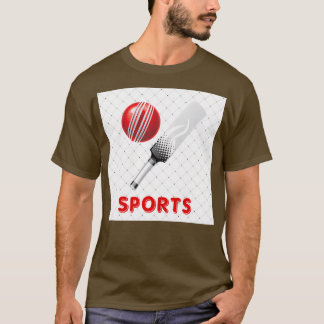 Cricket Sports Design For Redbubbles Sticker T-Shirt