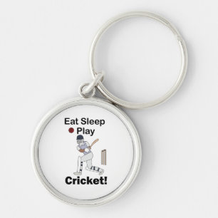 Cricket Sports Eat Sleep Play Cricket  Key Ring