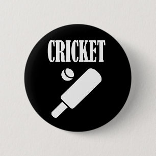 Cricket Sports Gift 6 Cm Round Badge