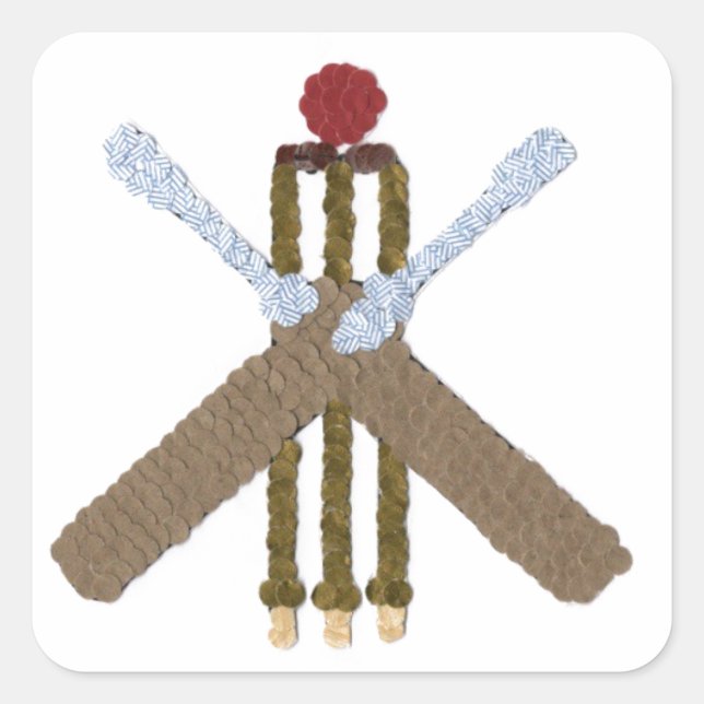 Cricket Square Sticker/label Square Sticker (Front)