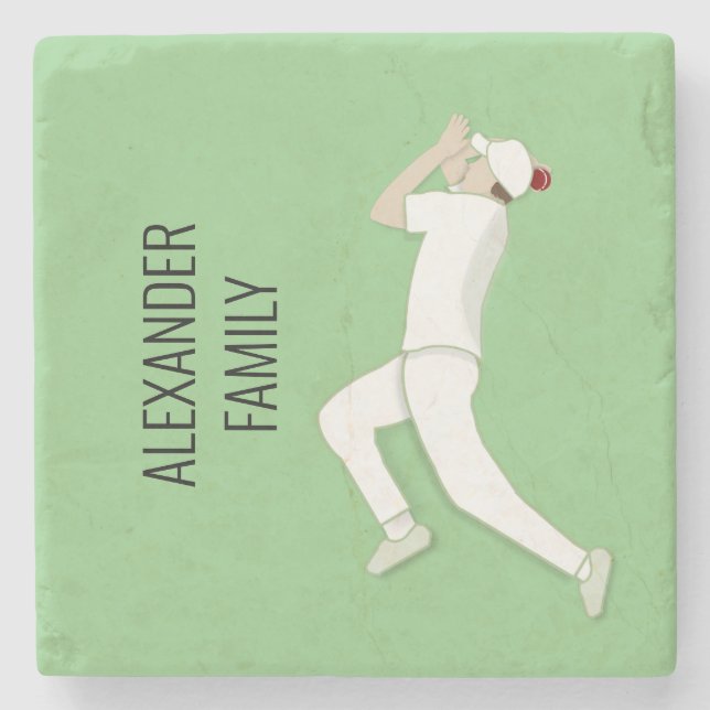 Cricket Stone Coaster (Front)