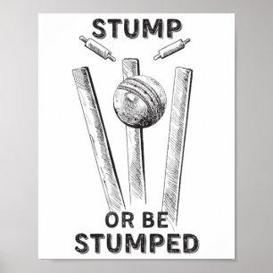 Cricket T20 Jersey Stump Or Be Stumped Poster