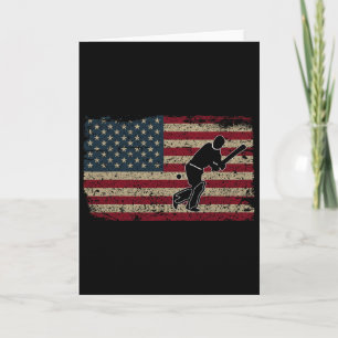 Cricket T America Flag Us Tsman Cricketer Cricket Card