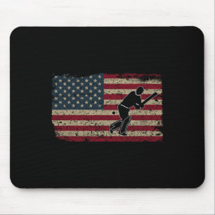 Cricket T America Flag Us Tsman Cricketer Cricket  Mouse Pad