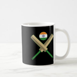 Cricket T Cricket Ll Indian Flag India Cricket  Coffee Mug