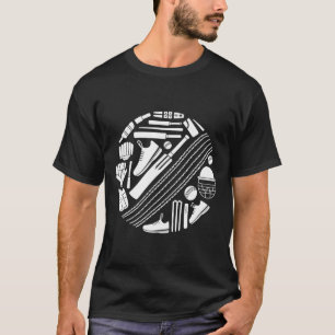 Cricket T Equipment Icon Silhouette Cricketer  T-Shirt