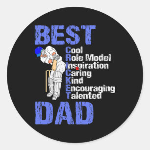 Cricket T Ll Shirt For Indian Desi Cricket Dads  Classic Round Sticker