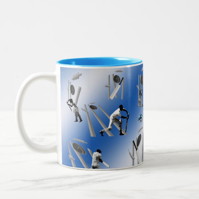 Cricket The Game, Two-Tone Coffee Mug (Left)