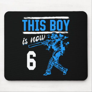 Cricket - This Boy Is Now 6 Year Old 6 Th Birthday Mouse Pad