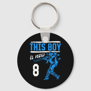 Cricket - This Boy Is Now 8 Year Old 8 Th Birthday Key Ring