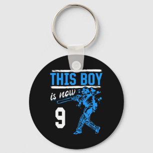 Cricket - This Boy Is Now 9 Year Old 9 Th Birthday Key Ring