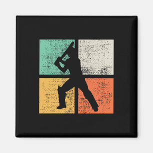 Cricket Tsman Gift Player Coach Retro Magnet