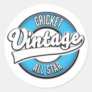 Cricket Vintage all star logo Classic Round Sticker