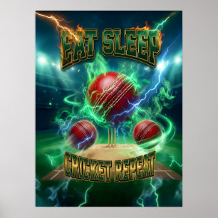 Cricket Wall Art - Retro 90s
