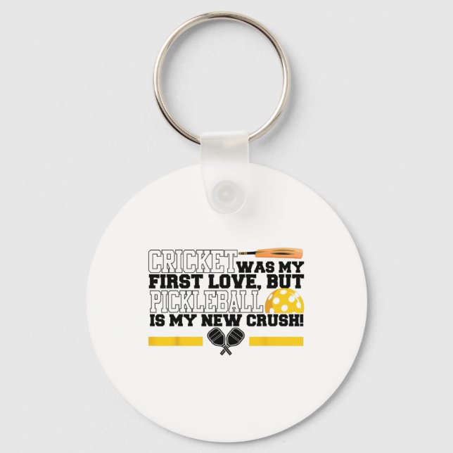 Cricket Was My First Love  Key Ring (Front)