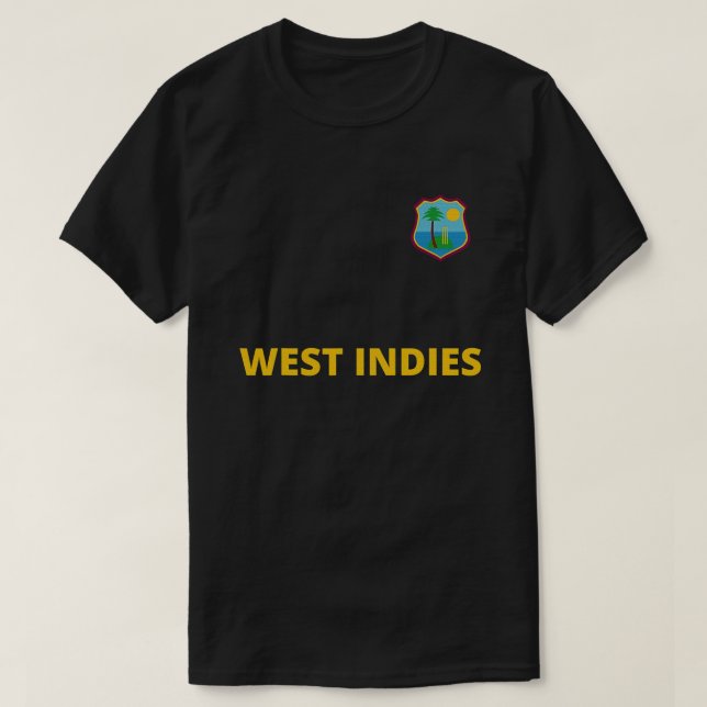 Cricket West Indies Fan Helmet Ball and Bat Design T-Shirt (Design Front)
