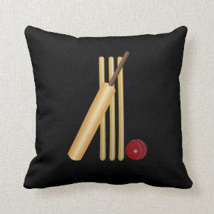 Cricket - Wicket, Bat and Ball Cushion