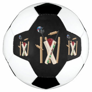 Cricket Wickets, Bats And Ball,  Soccer Ball