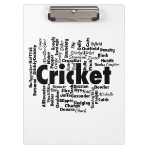 Cricket Word Cloud Clipboard
