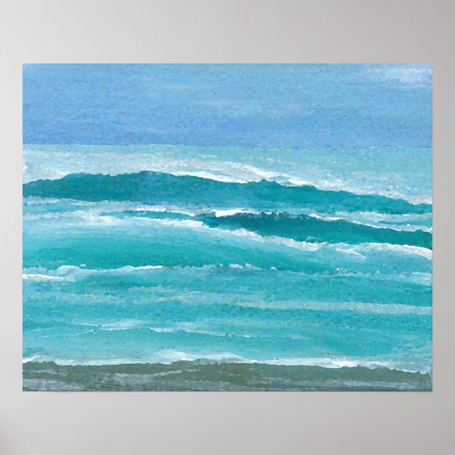 CricketDiane Ocean Beach Poster - Gentle Surf (Front)