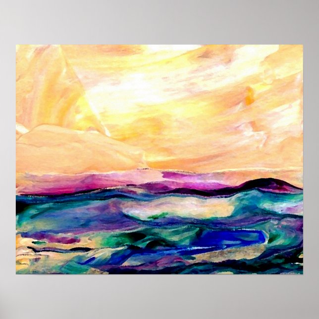 CricketDiane Ocean Poster - Sun Glow (Front)
