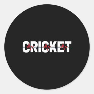 Cricketer Cricket Umpire Tsman - Cricketing Ekg He Classic Round Sticker