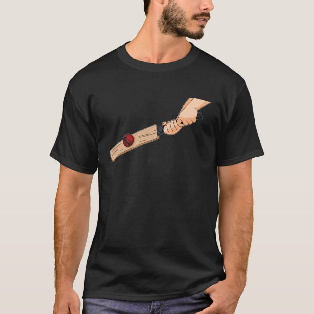 Cricketer Umpire Cricketing  Batsman Bowler Cricke T-Shirt (Front)