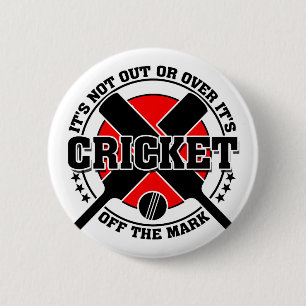 Cricketer's Off The Mark Cricket 6 Cm Round Badge