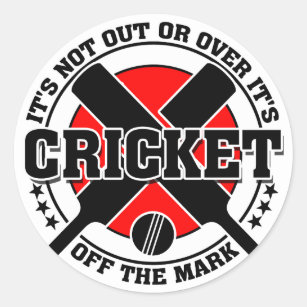Cricketer's Off The Mark Cricket Classic Round Sticker