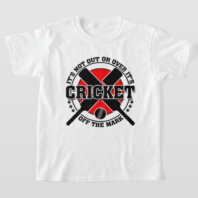 Cricketer's Off The Mark Cricket T-Shirt (Laydown)