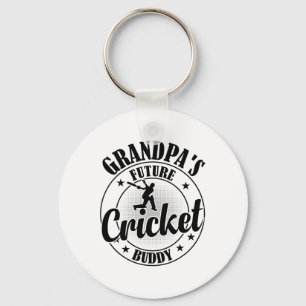 Cricketing Cricket Player - Grandpa's Future Crick Key Ring