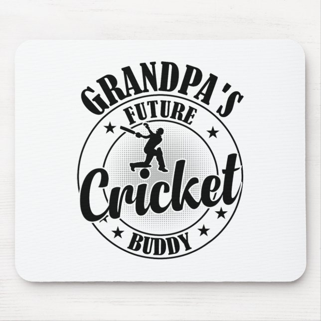 Cricketing Cricket Player - Grandpa's Future Crick Mouse Pad (Front)