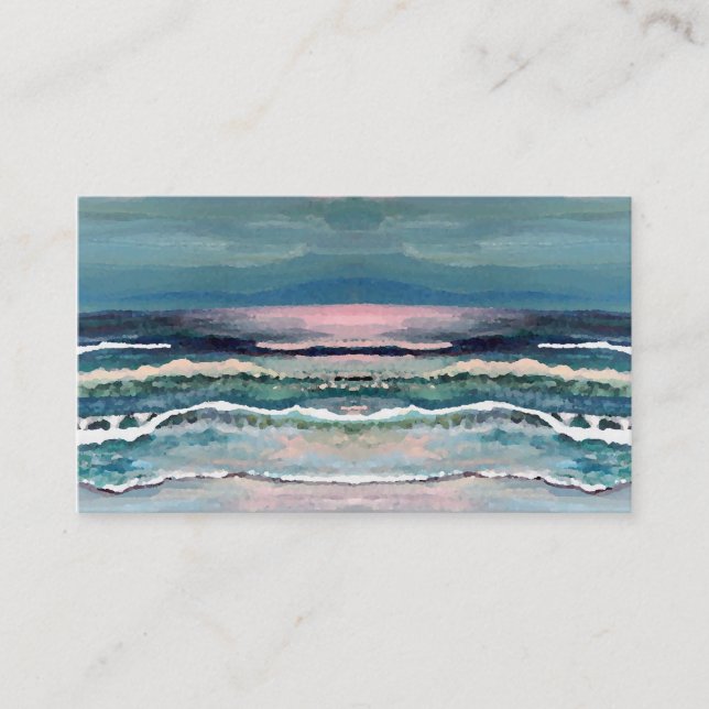 Cricket's Ocean Moonlight Wave Beach Business Card (Front)