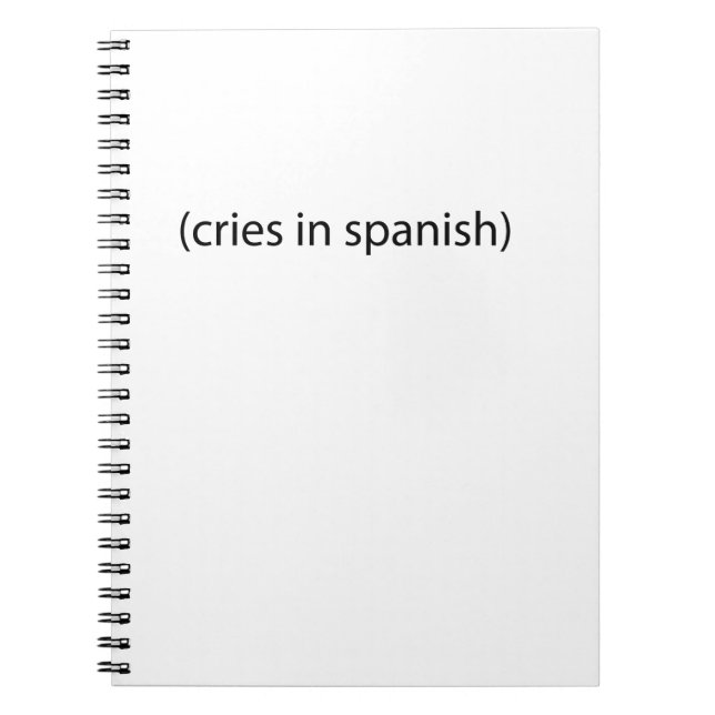 cries in spanish notebook (Front)