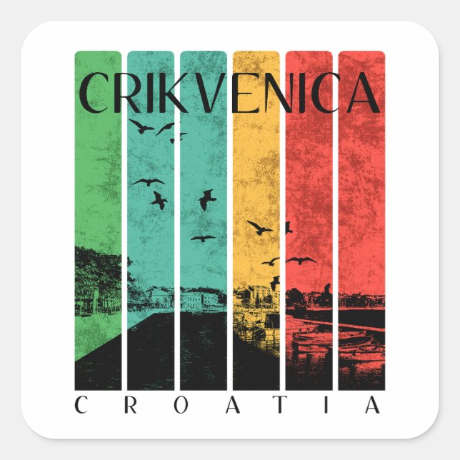 Crikvenica  square sticker (Front)