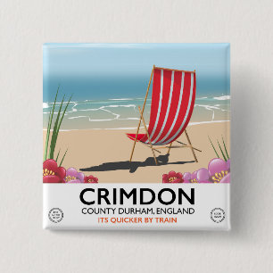 Crimdon ,County Durham, England. 15 Cm Square Badge