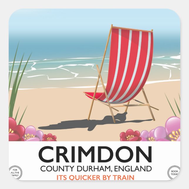 Crimdon ,County Durham, England. Square Sticker (Front)
