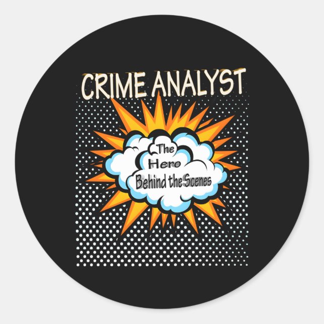 Crime Analyst Hero Job Classic Round Sticker (Front)